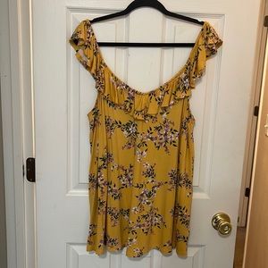 Yellow floral top